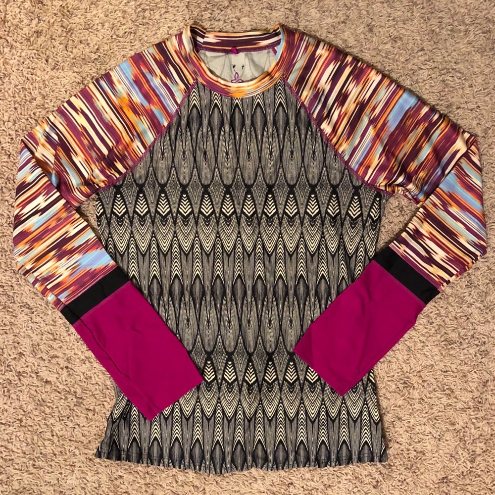 Prana Lorelei Sun Shirt, Rash Guard Small 🦚